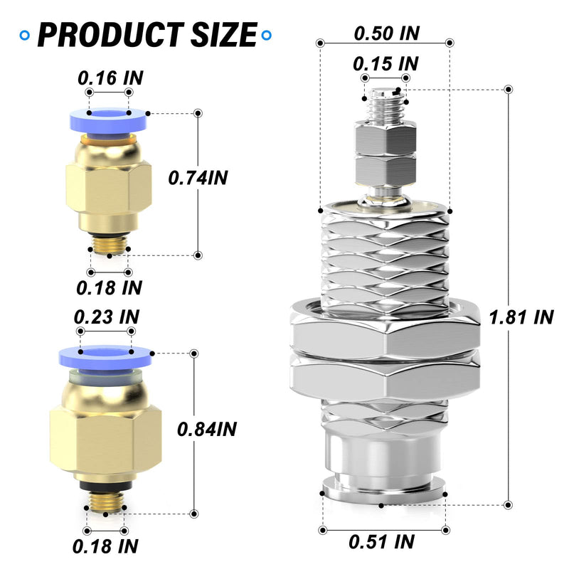 TAILONZ PNEUMATIC 10mm Bore 15mm Stroke Single Acting Single Acting External Thread Needle Cylinder Micro Cylinder CJPB10-15 CJPB10*15mm