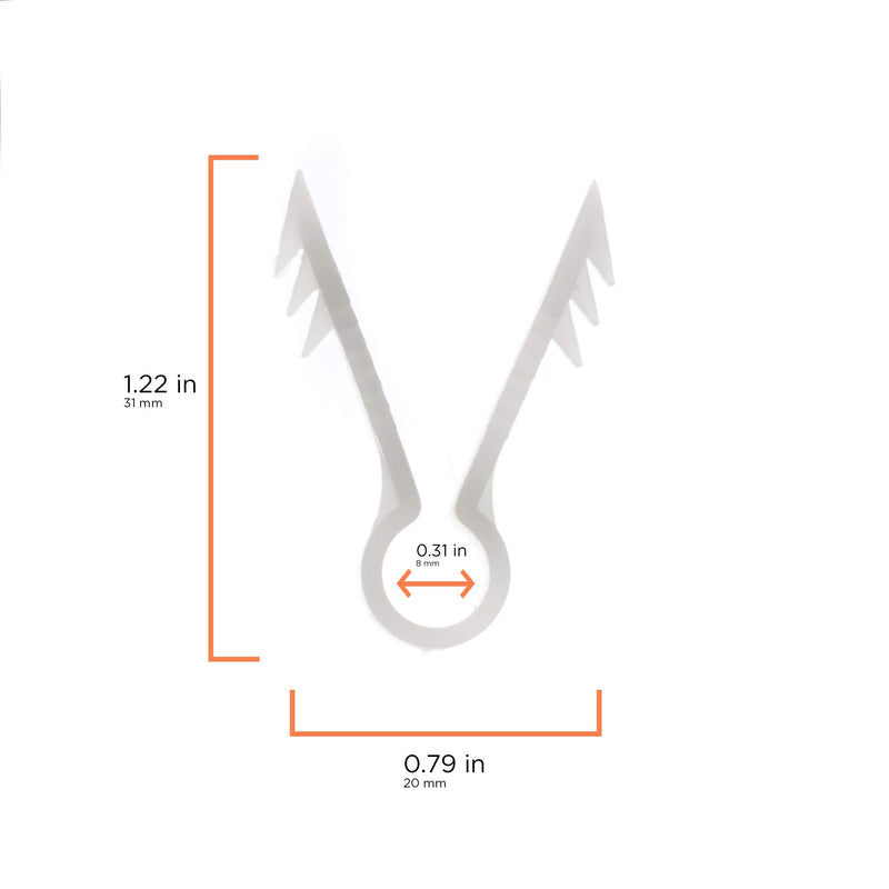 THE CIMPLE CO Stucco and Drywall Cable Clips for Coaxial and Similar Cables - Push-in Masonry Anchors - RG59, RG6, Ethernet, and Similar - Cable Clips, Pack of 50 - White 50 Pack