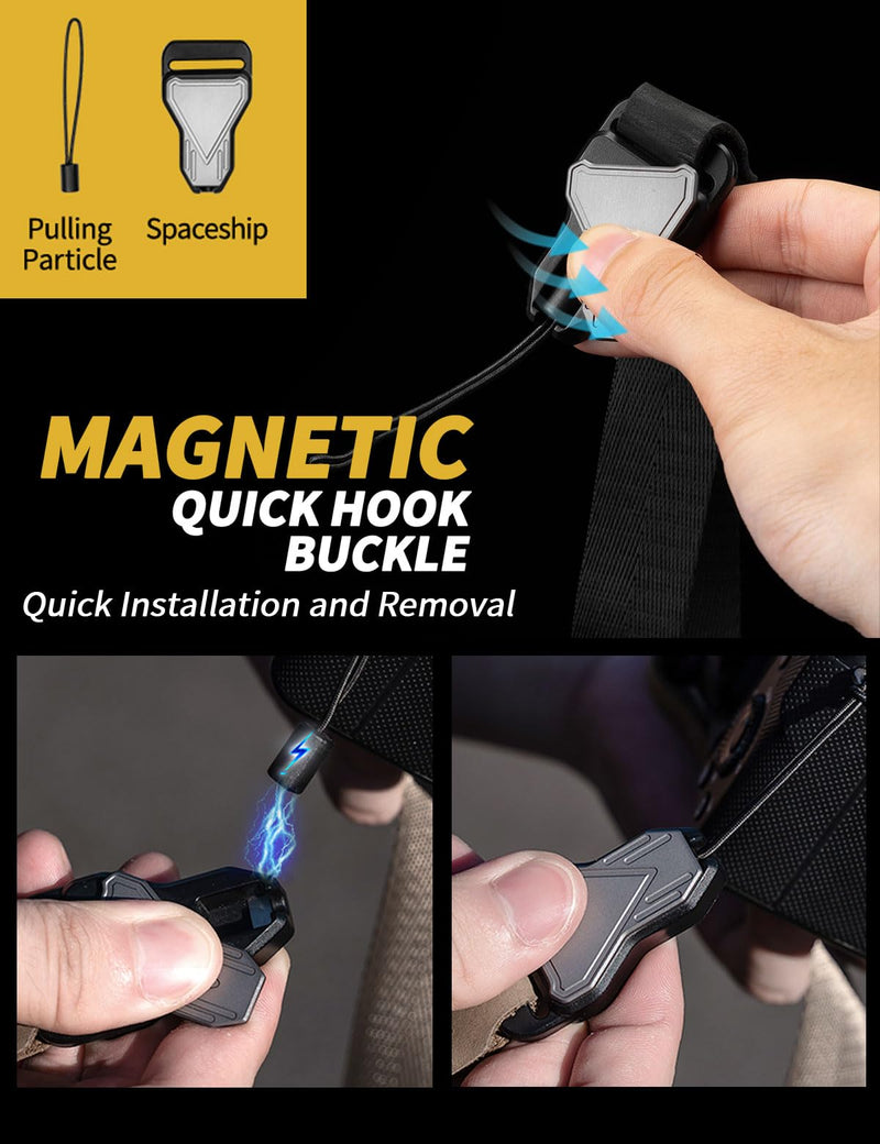 Adjustable Camera Strap with Quick Release,Sling,Neck,Wrist,Shoulder Strap for Photographers for DSLR SLR Gray