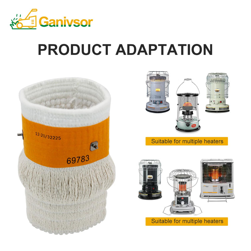 Ganivsor 32225 Wick (2/Pack) for Kero World KW-24C DuraHeat DH-2300 Dyna-GLO CV-2300&RMC-95C Envirotemp CV-2300 Keroheat CV-2300, Heater Replacement Wicks, White-2PCS