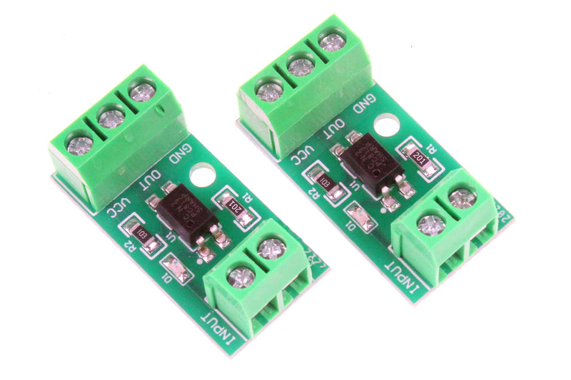 NOYITO 1-Channel PC817 Optocoupler Isolation Module Optoelectronic Isolator Signal Isolation and Anti-Interference 3-5V 12V 24V (Pack of 2) (3-5V)