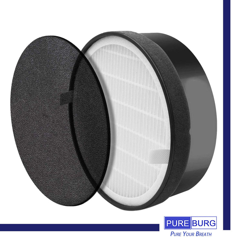 PUREBURG MD1-0039 Replacement Filter Compatible with Vornado CYLO50 CYLO51 QUBE50 Air Purifiers, Pack of 2, H13 True HEPA and Activated Carbon Pre-Filters