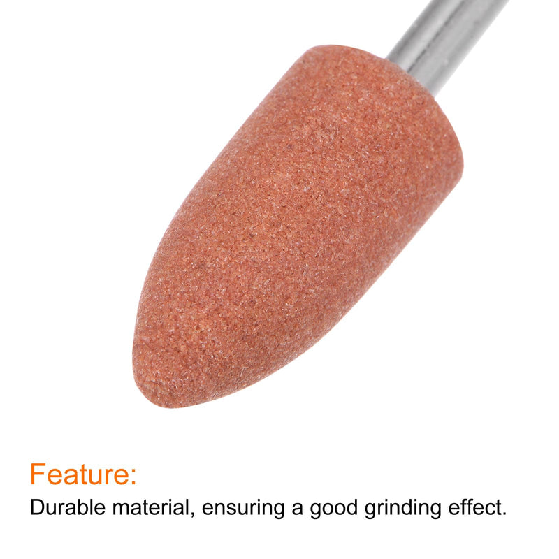HARFINGTON 50pcs Rotary Grinding Stones 1/8" Pointed Head Abrasive Sanding Bits Mounted Stone Grinding Wheel Point Polishing 50