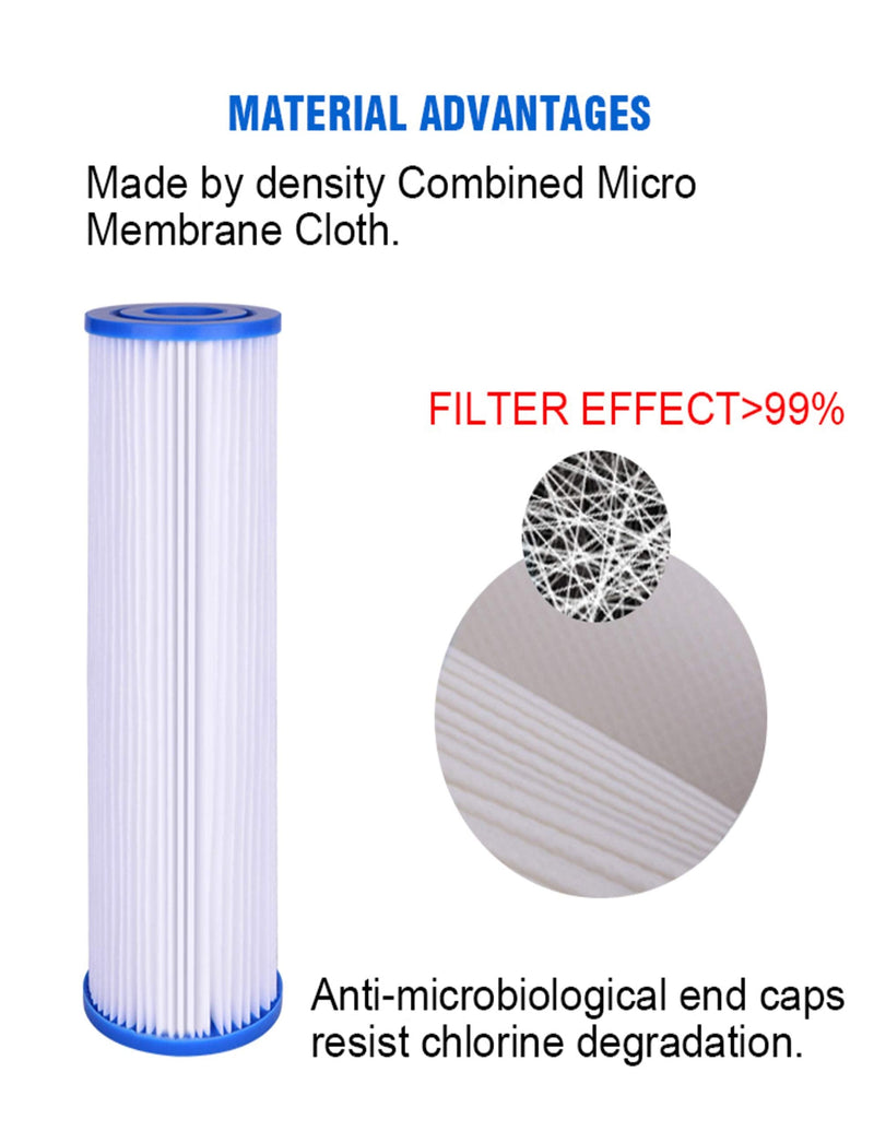 CFS – 6 Pack Sediment Water Filter Cartridges Compatible with S1A-D Models – Remove Bad Taste & Odor – Whole House Replacement Water Filter Cartridge, White