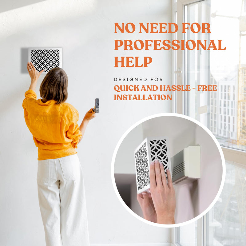 Doorbell Chime Cover Box Only, Aesthetic Wooden Door Bell Chime Box Design Cover for Home Upgrades, Easy Install Decorative Doorbell Cover Box Only, Universal Fit Door Bell Cover, White