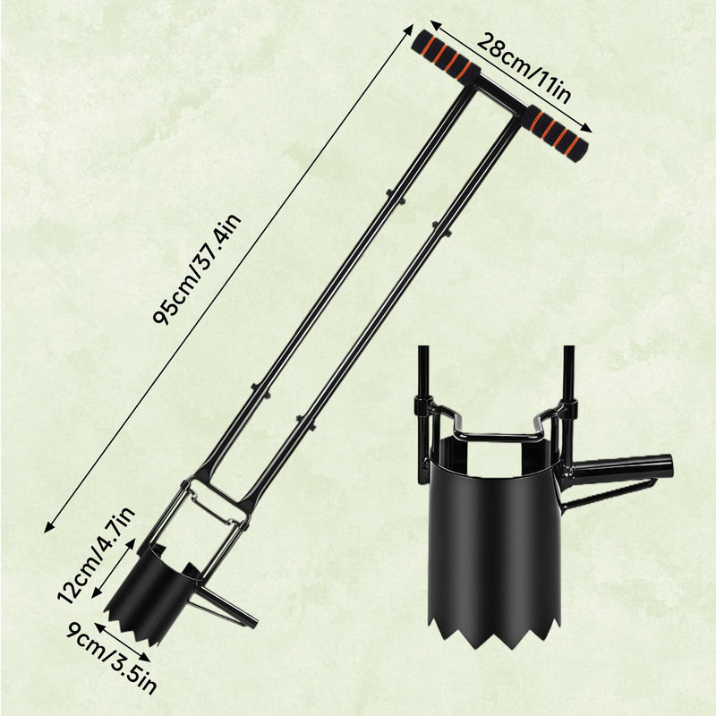 Bulb Planter Tool,2026 Upgraded Bulb Planter Tool Long Handle,Serrated Base Garden Tool with Double Pressure Frame for Digging Holes to Plant Tulips, Iris, Daffodils,Potato