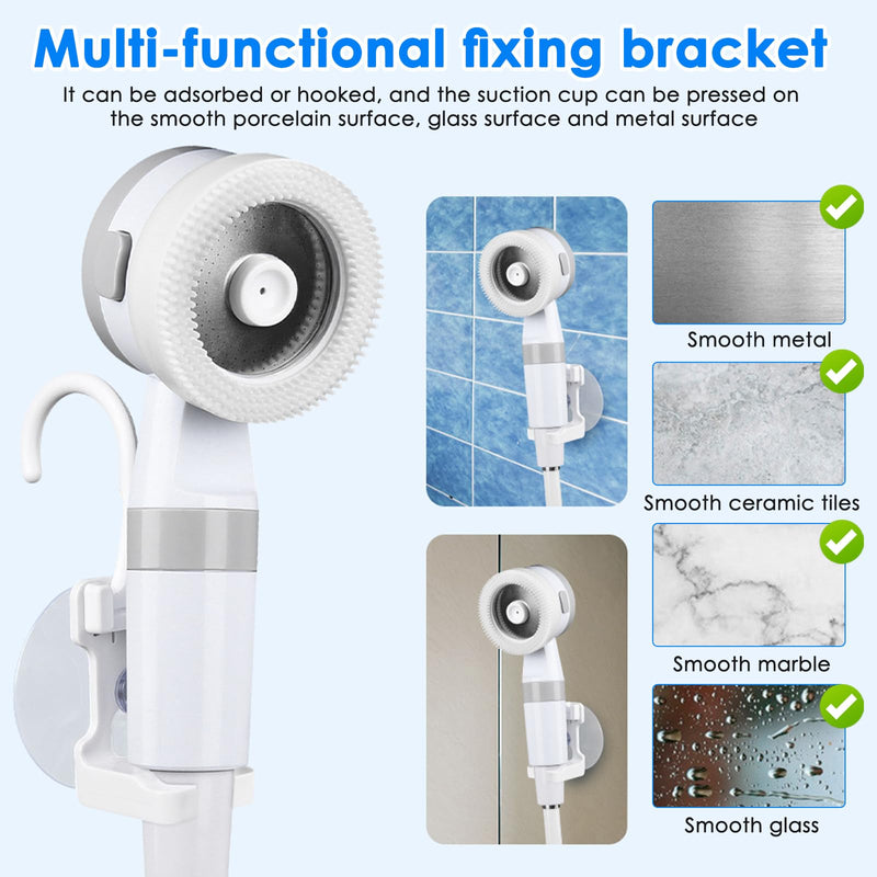 Yuehuam Portable Camping Shower Outdoor Camp Shower Pump with Rechargeable Battery, Electric Shower Pump with Intelligent Digital Display Multiple Spray Modes for Camping, Hiking, Traveling,RV Without Rinsing Nozzle