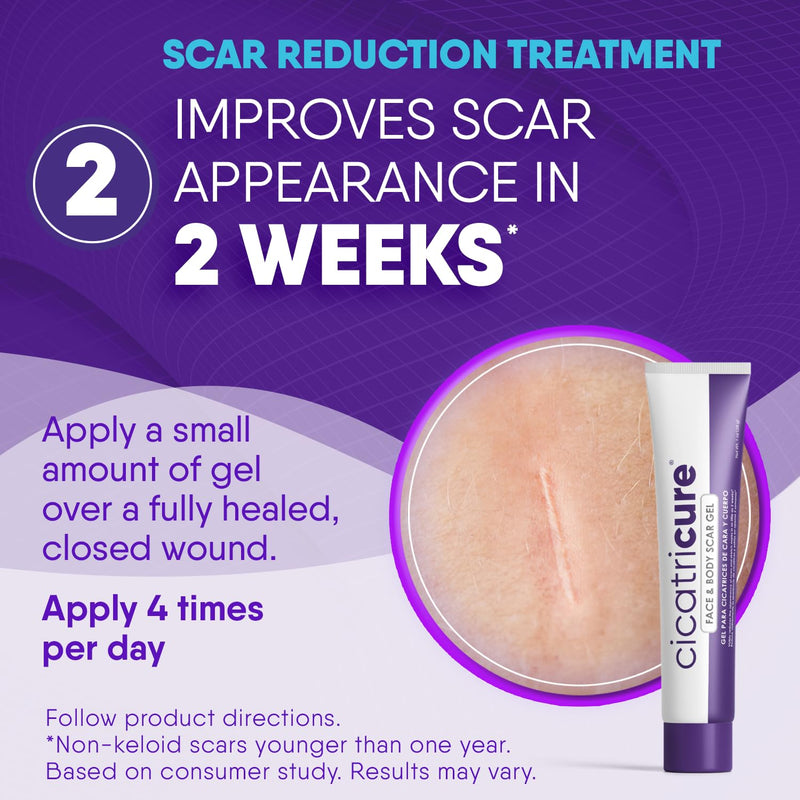 Cicatricure Skin Recovery Kit: Advanced Scar Gel & Open Wound Care Antibiotic Ointment, Reduces Stretch Marks, Surgical & Acne Scars, Treats Cuts & Burns, 1 oz Each - for Adults & Kids