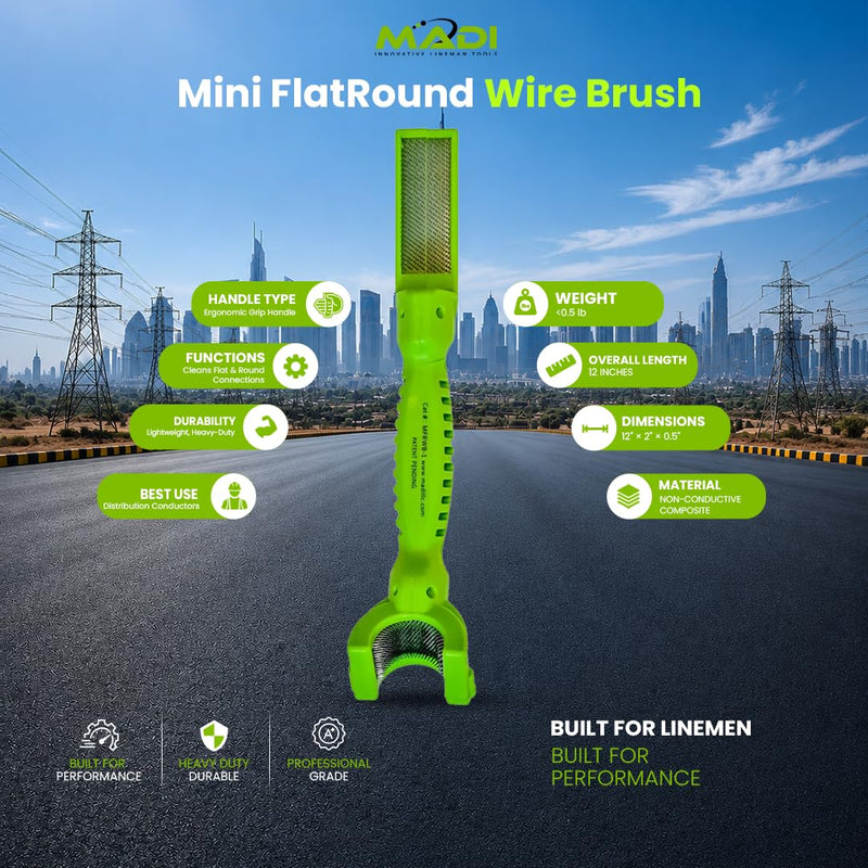 MADI Mini FlatRound Wire Brush - MFRWB-1