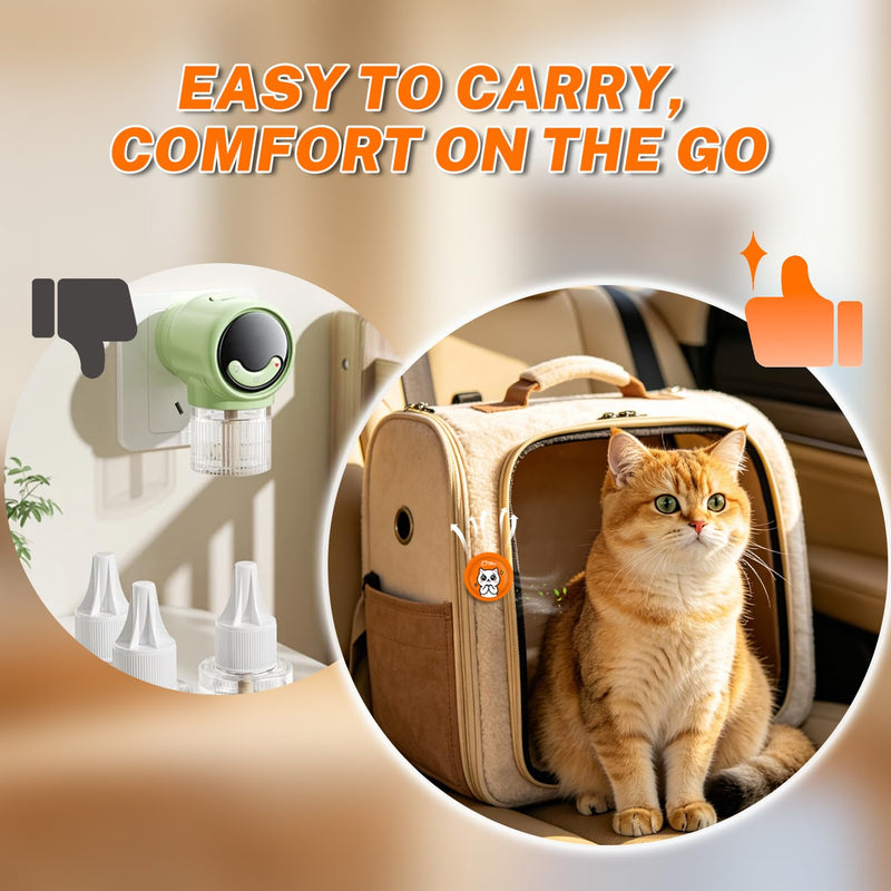 PAW PLANET Cat Pheromones Calming Patches to Promote Relaxation, Multi-cat Social Comfort & Interaction, Daily Home Use & No Plug-in Needed, Ideal for Travel & Support, 12 Count (Orange) Orange