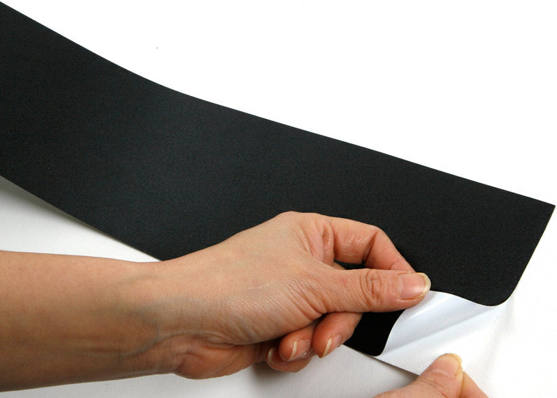 ROSEROSA Peel and Stick PVC Self-Adhesive Wallpaper Border Board Trim Moulding Sticker Solid Black (SG28B : 3.93 Inch X 16.40 Feet) 3.9" x 196.8"