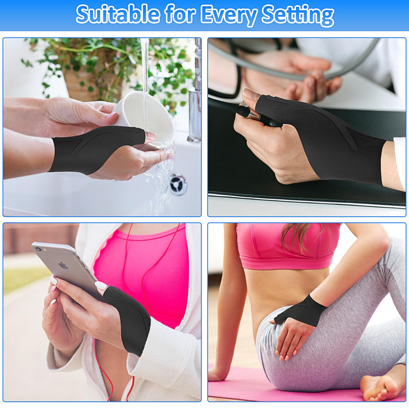 Thumb Wrist Brace Copper Compression Stabilizer Thumb Support Spica Splint for Carpal Tunnel, Arthritis, Tendonitis and TFCC Pain Relief - Women & Men - Fits Left or Right Hand - Breathable, Soft and Medium