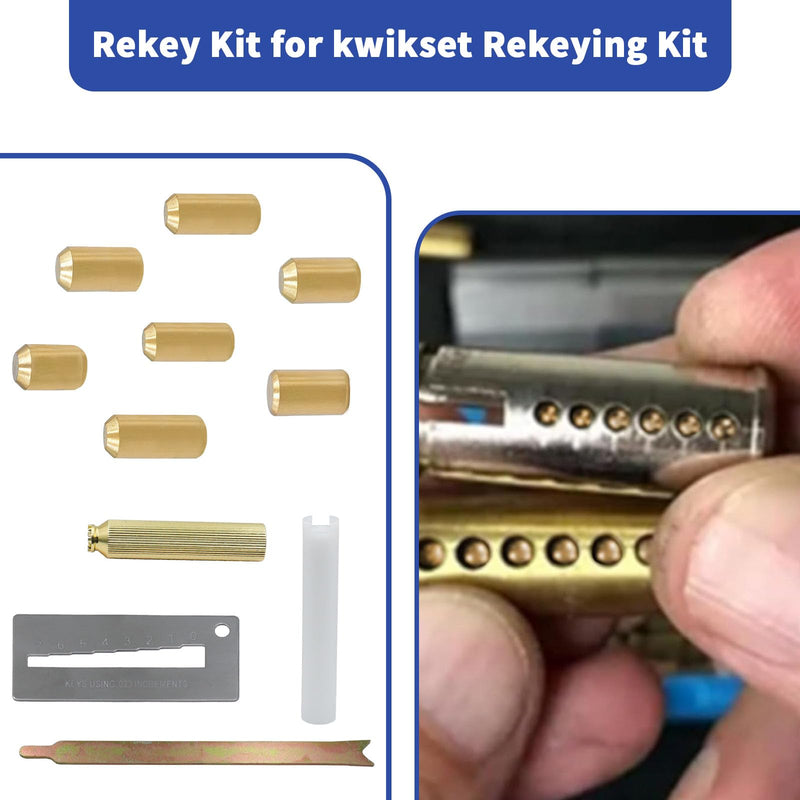 Rekey Kit for Kwikset Locks Compatible with Kwikset Rekey Kit, Door Lock Pinning Kit for Home Security, with Bottom Pins, Follower, Removal, (1-6, 50 Each) DIY Rekey Kit