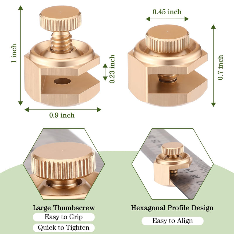 4 Pack Stair/Square Gauge Set for Framing Square, Stair Stringer Layout Tool for Circular Saw, Carpentry Squares and Rafter Layout, Aluminum Alloy Stair Gauge Tool