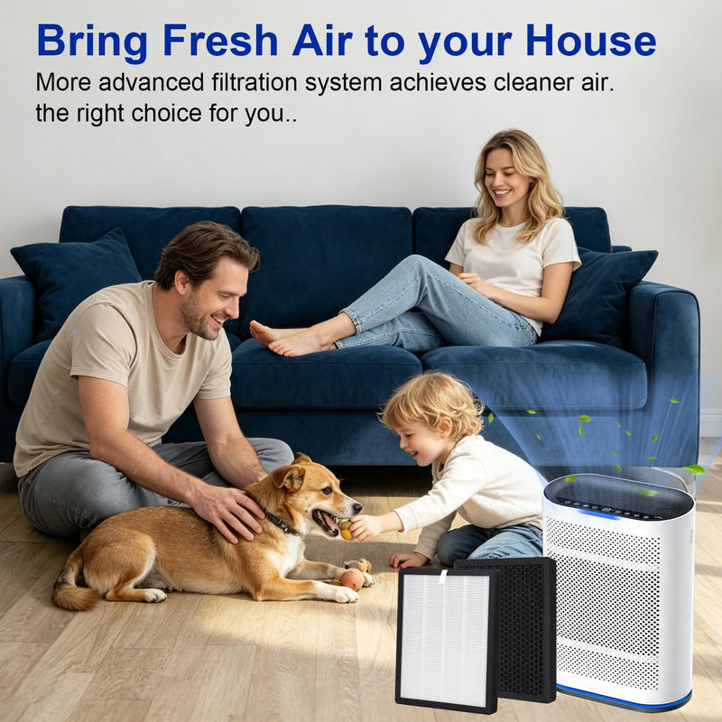 KQ-36 Filter Replacement - Compatible with Aucleia KQ-36 Air Purifier, 3-in-1 High-Efficiency Carbon Filter Filtration,2 Pack