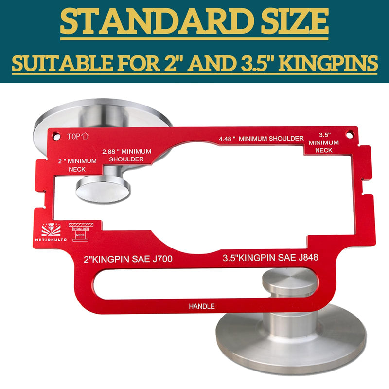 2"/3.5” King Pin Wear Gauge with Handle,Made of Aluminum Alloy