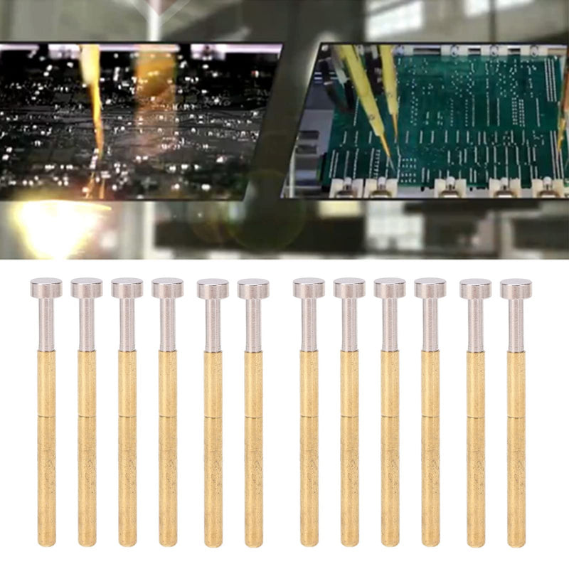 Pogo Pin Flat Head PCB Testing Probes Spring Loaded Brass Material 2.36mm Tube Diameter 34mm Length 100pcs