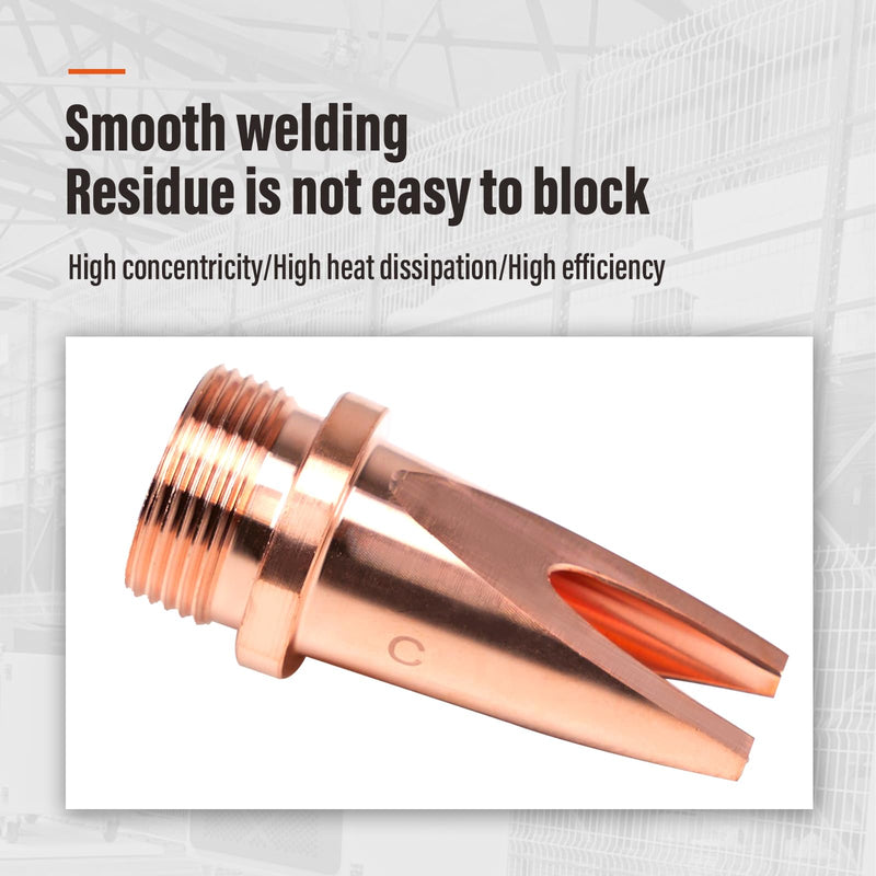 Laser Welding Nozzle 5 Pcs Laser Welder Nozzle Tip Kit AS-12 Copper Nozzles M16 H35 for Portable Laser Welding Gun Laser Welder Head Laser Welding Machine Wire Feeding
