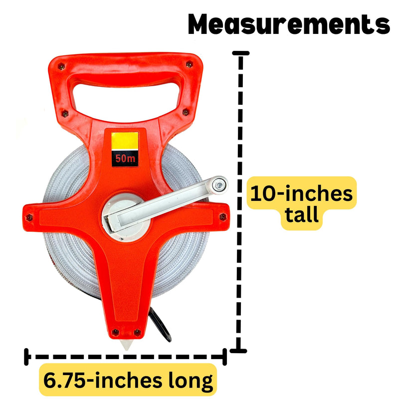 Reel Tape Measure, 55 Yards, Orange