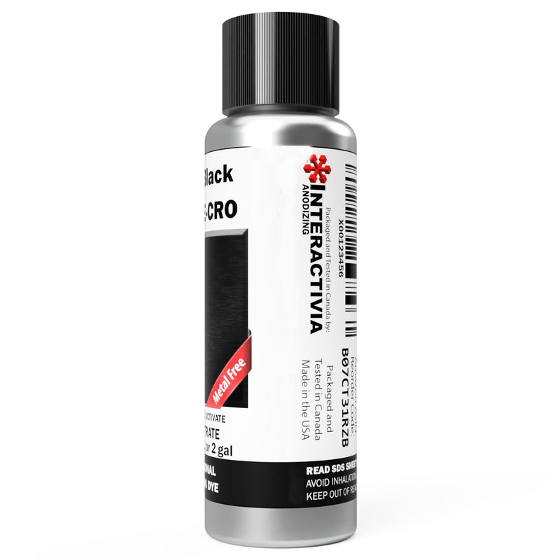 Professional Aluminum Anodizing Pigment Dyes | Black E-CRO | Light to Rich Black | Powder Concentrate Makes 7.6 Liters or 2 Gallons