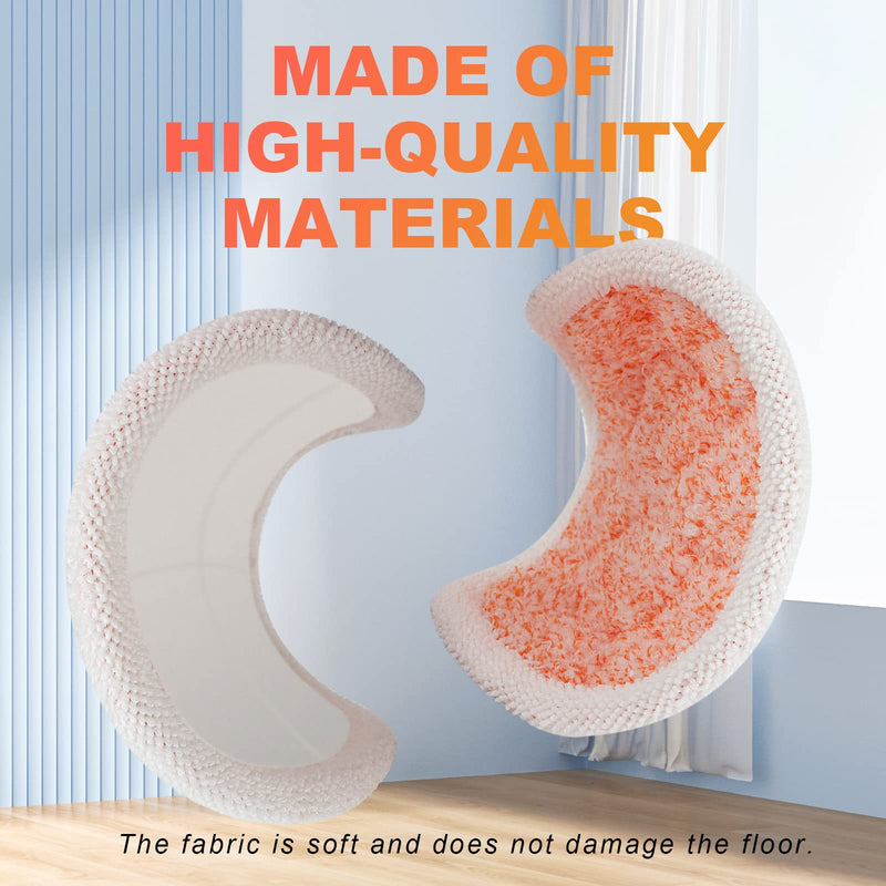 Spinwave Mop Replacement Pads for Bissell Spinwave 20399 23157 23159 2039A 2124A 20393 2039T 2039W 20391 20395 2307 2315A Hard Floor Mop Refill Heavy Scrub Pad- Part #1611297 & 1611298 (6+4+2) 6 Heavy Scrub Pads,2 Soft Pads，4 Scrubby Pads