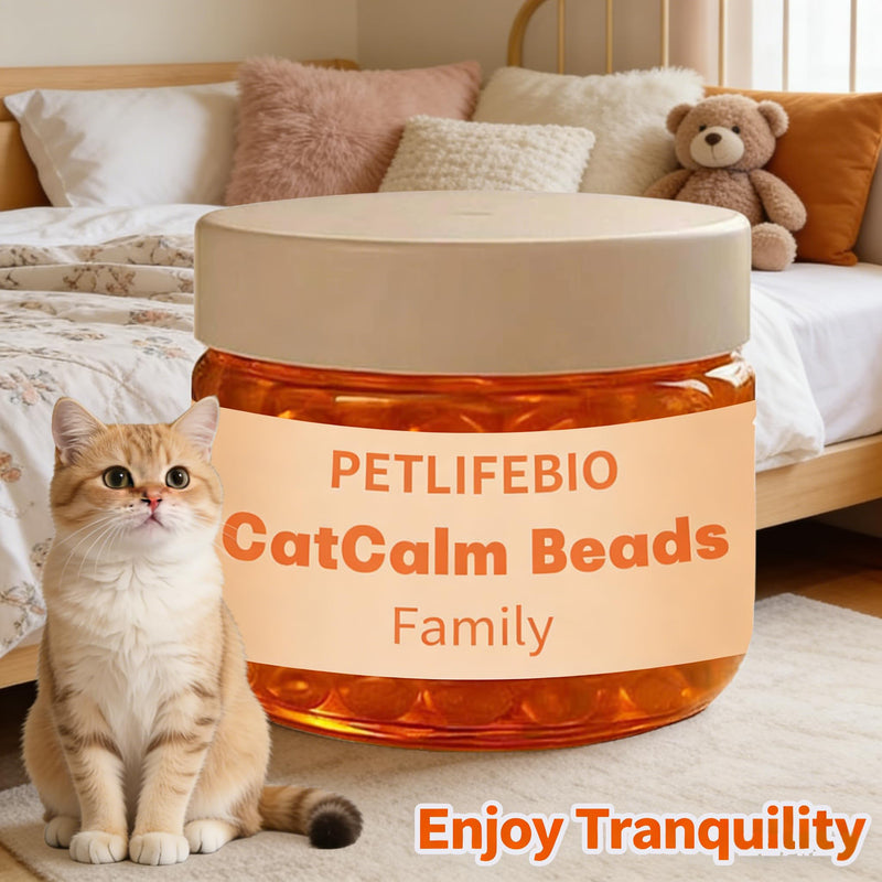 Diffuser to Calm Cats, Cat Calm Beads Family, Cat Calming Diffuser Gel Non Plug in, 3 Pack Cat Anxiety Relief, Lasting 2 Months, Downtime More Peaceful for Pets and Owners Alike. (3pc) 3pc