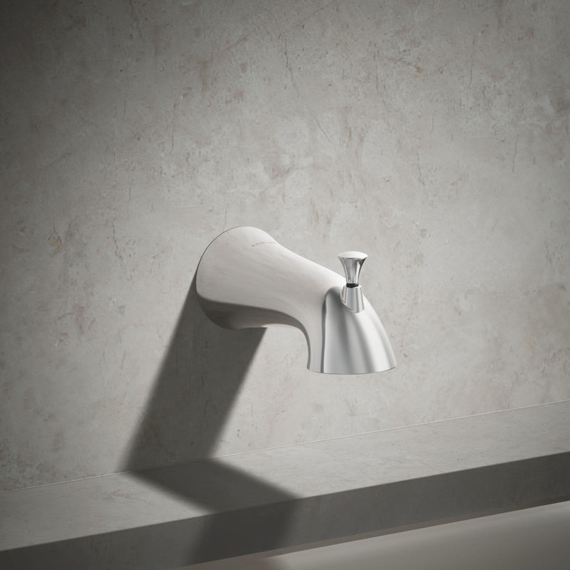 Kohler 35935-CP Buckley™ Wall-Mount Bath spout with Diverter, Polished Chrome Rectangular