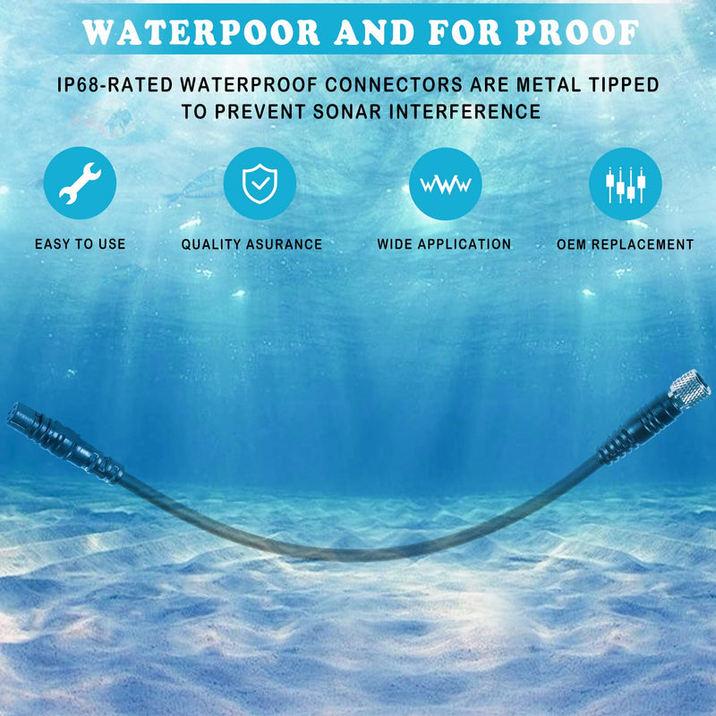 1852072 ‎MKR-US2-12 Universal Sonar 2 Adapter Cable Compatible with Garmin Echo, echoMAP, Striker Series Fishfinder Replace for 1852072