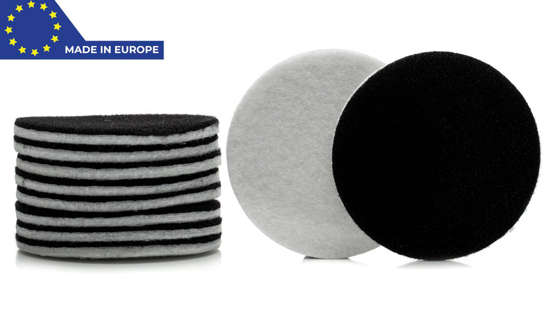 Glass Polish 6 inch (150mm) Pack of 10 Felt Polishing Pads for Polishing Glass, Plastic, Metal and Marble - GP11010
