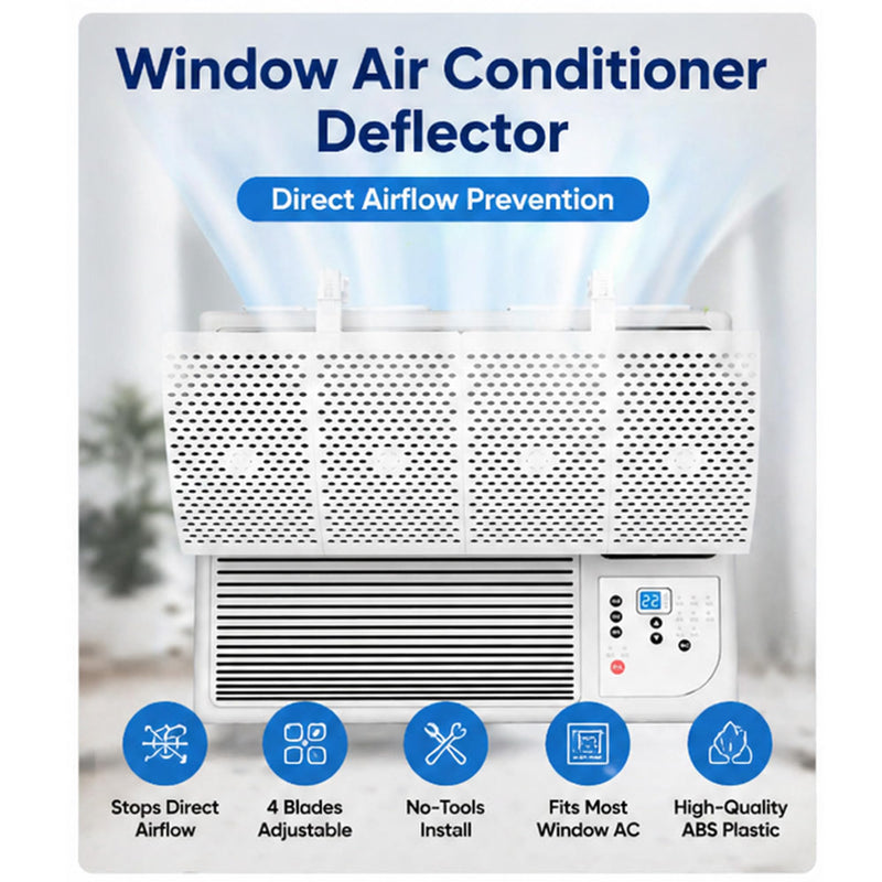 Window Air Conditioner Deflector, Adjustable AC Vent Deflector