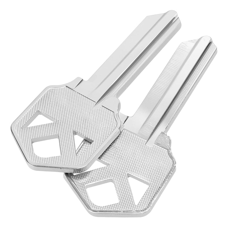 SINJEUN KW1 Blank Key Blanks, Pack of 200 Uncut Blank Keys, Premium Brass Blank Keys for Home and Professional Use, Silver