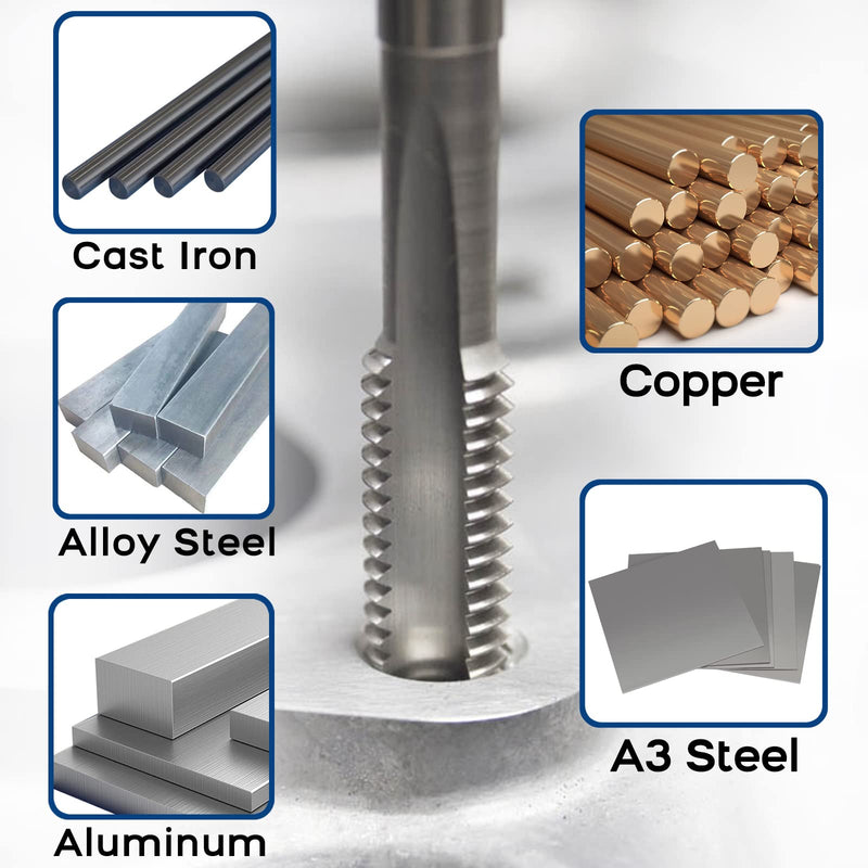 Burkit M12 X 1.25 Tap and Die Set Right Hand, M12 x 1.25 Machine Thread Tap and Round Die M12x1.25