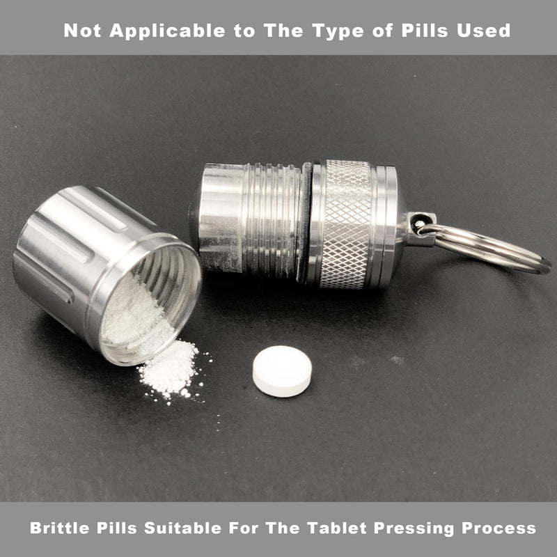 Pill Crusher & Cases, Medicine to Fine Powder, Stainless Steel Crushes Pills, Waterproof (Vitamin Crusher)