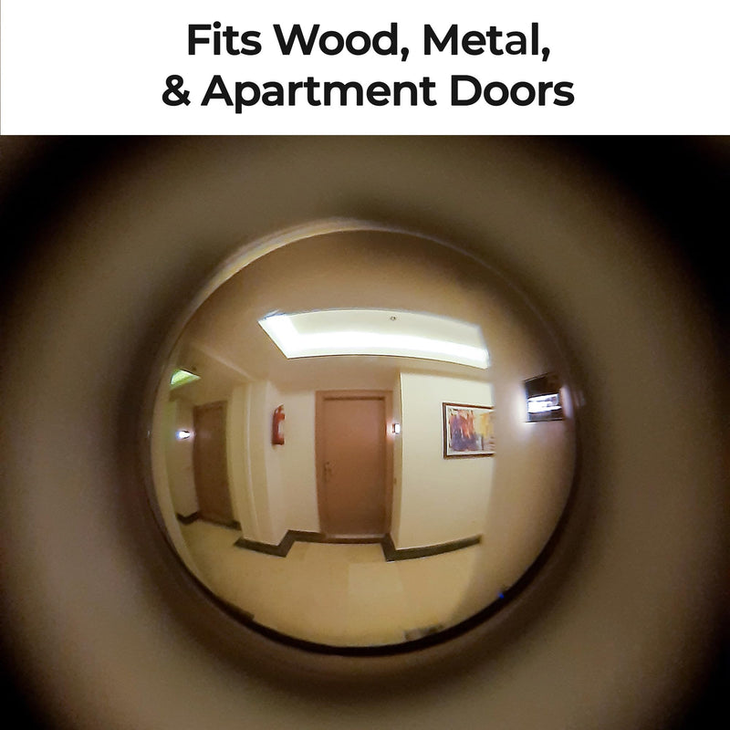 MomsUnited Door Peephole for Front Door – Matte Black Viewer with Privacy Cover for Added Security, Easy Install Peep Hole, 200° Wide Viewing Angle, Includes Drill Bit & Allen Wrench, Pack of 3