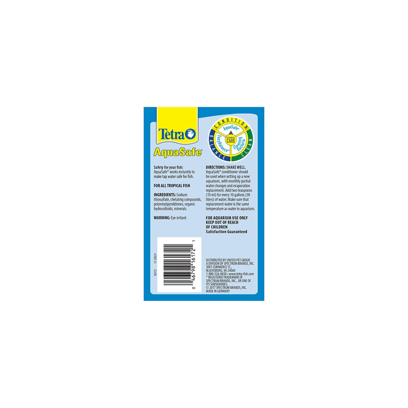 Tetra 16172 AquaSafe Fish Tank Water Conditioner, 8.45 fl oz 8.45 oz
