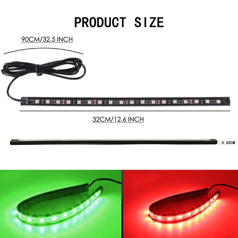LED Navigation Lights for Boats - Red Green Marine Bow Sidelights, IP67 Waterproof for Kayak, Sailboat, Yacht Night Fishing & Boating (2 Red and 2 Green) 2 red and 2 green