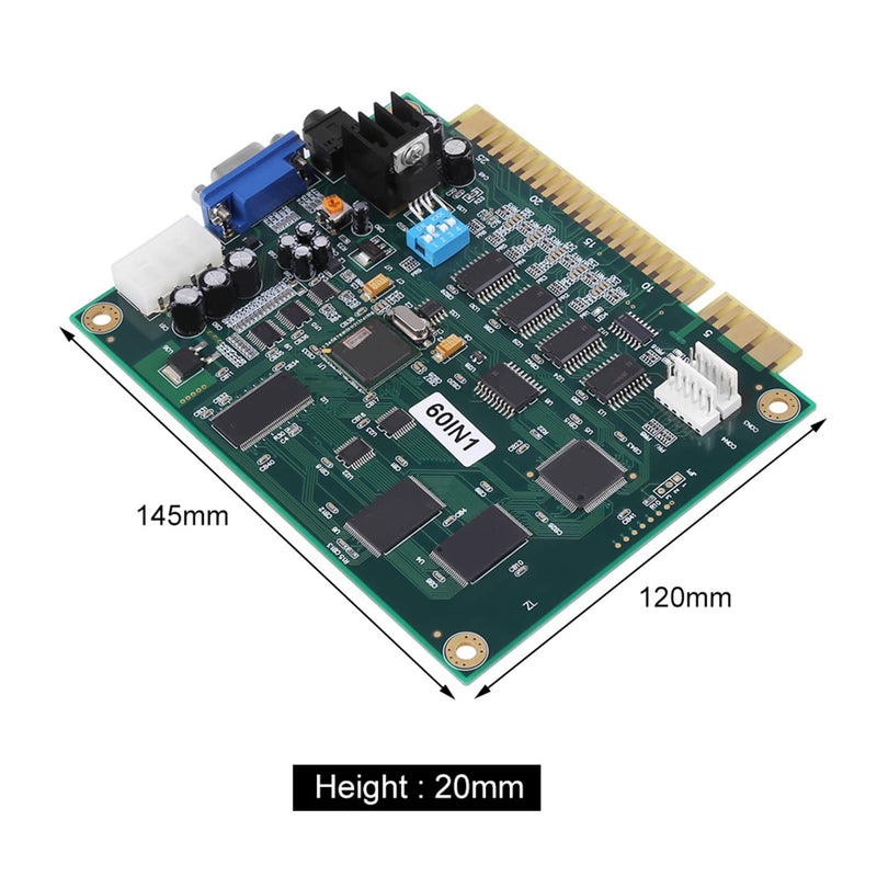 KIMISS 60 in 1 Multicade PCB Board for Game Machine CGA/VGA Output Classic Multicade Board Game Parts PCB Board