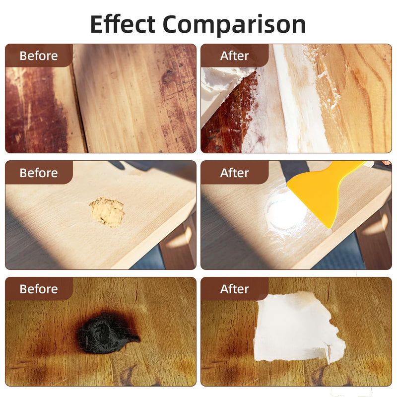 Wood Filler,Wood Putty,Wood Filler Paintable,Wood Repair Putty Stainable,9.87 Ounce White wood filler,Wood furniture repair kit,Quickly repair any broken and defective wooden furniture