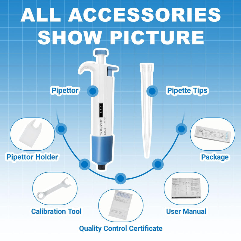 Micropipette, 1-10ml Adjustable Single Channel Pipette, 1000-10000ul Manual Variable Volume Pipettor for Laboratory Scientific