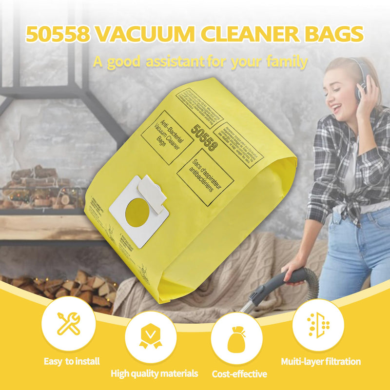 Vacuum Bags Replacement for Kenmore Canister C/Q 5055 50555 50557 50558 and Pana·sonic Type C-5 C-18 Vacuums - Premium Vacuum Cleaner Dust Bag - 12 Pack