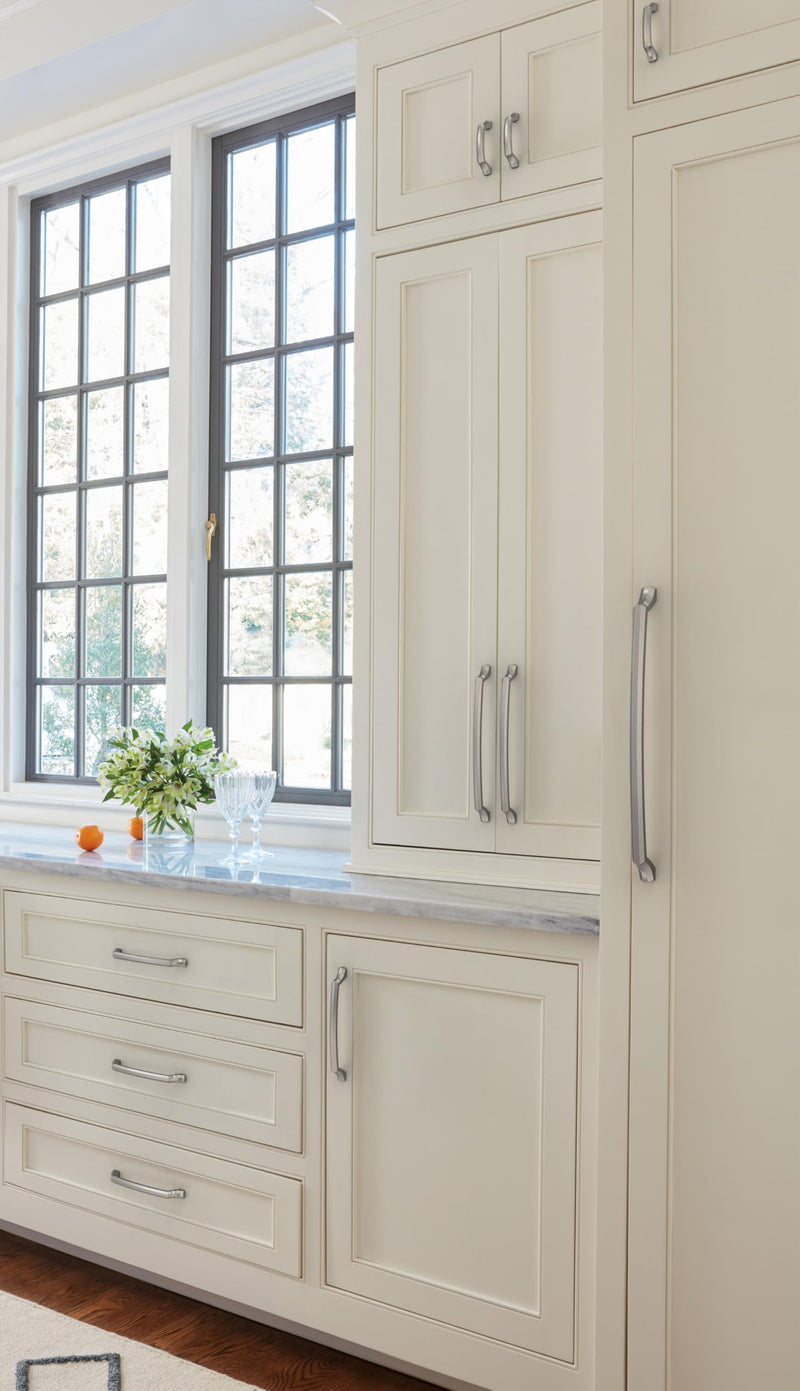 Amerock Bellamy 10-1/16 inch (256 mm) Center-to-Center Satin Nickel Cabinet Pull, BP36712G10