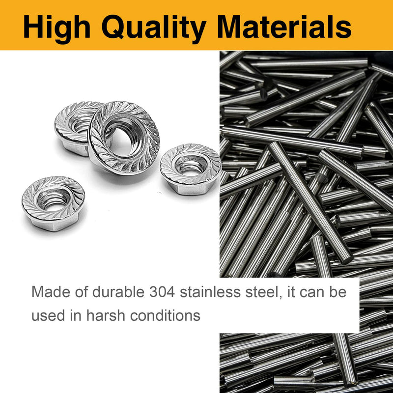 55Pcs Flange Nut Assortment Kit - Metric M6, M8, M10 Stainless Hex Flange Nuts Steel for DIY Projects, Automotive Repairs, and Home Improvement MIX-55PCS - NewNest Australia