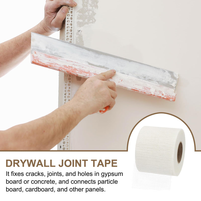 PATIKIL Drywall Repair Mesh Tape, 6 inch x 328 ft Fiberglass Repair Patch Self-Adhesive Dry Wall Joint Tape 6 Mesh Wall Hole Crack and Seam Patch, White 6 inch x 328 Feet