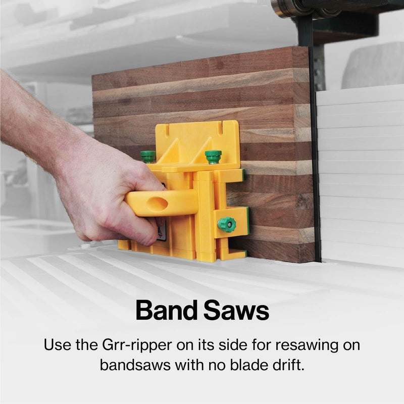 MICROJIG GRR-RIPPER GR-100 3D Table Saw Pushblock, Yellow Base