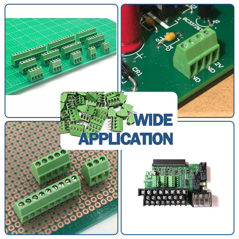 25PCS 2.54mm/0.1inch Pitch PCB Mount Screw Terminal Block Connector 2Pin 3Pin 4Pin Circuit Board Connectors PCB Wiring Terminals OLA009-25 25PCS KIT(2P3P4P)