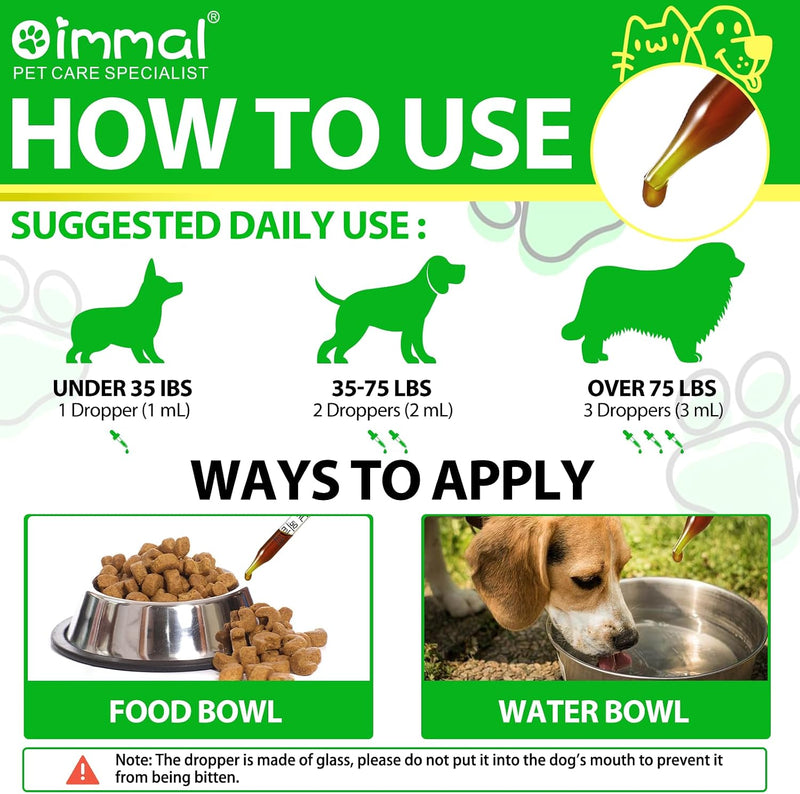 Antibiotics for Dogs, Natural Antibiotics for Dogs, Dog Antibiotics for Infection Supports Immune & Dogs Allergy Relief, Dog Multivitamin UTI Drops Natural Supplement for All Ages & Breeds-2PCS 2PCS