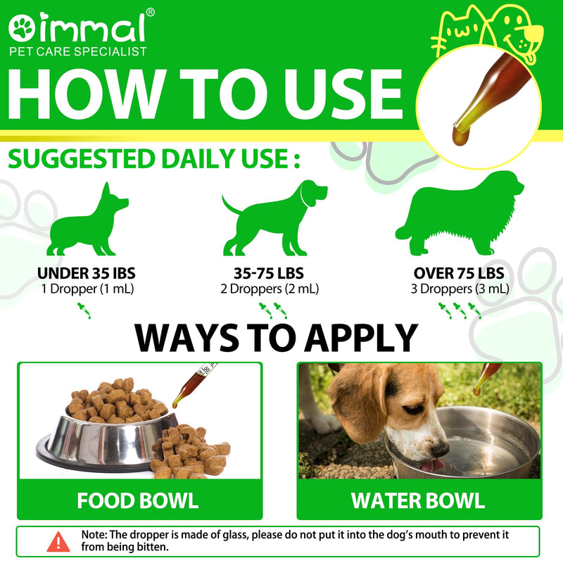Natural Antibiotics for Dogs, Pet Supplements, 2 Fl Oz / 1 Pack Dogs Multivitamin, Dog Antibiotic, Supports Dog Allergy Itch Relief, Bacon Flavor