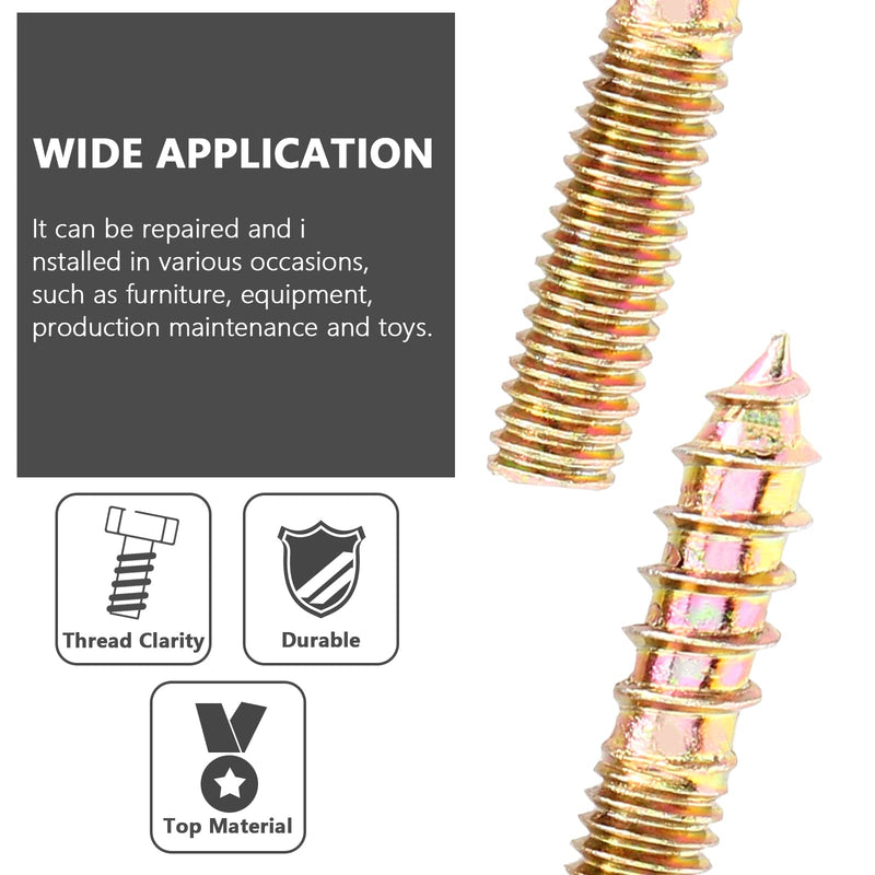 M4 Hanger Bolts, Length 1"(25mm) Double Headed Bolts Self-Tapping Screw for Furniture
