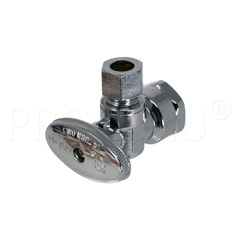 [10-Pack] PROCURU 1/2" FIP x 3/8" OD Comp Angle Stop Valve, Quarter-Turn Shut Off, LF Certified Safe (3SV400-10P) 10 1/2" FIP X 3/8" Compression
