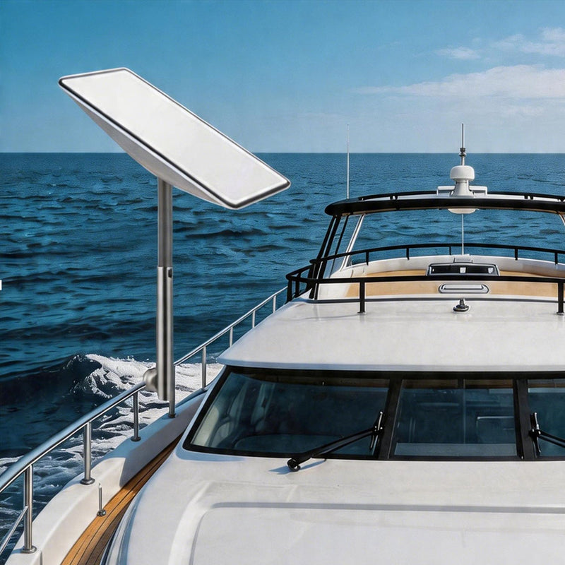 Anti-Rust 316 Stainless Steel Rail Mount for Starlink Gen2 Antenna - Compatible with Boat, Yacht, RV, Roof Rack & Railing Pipe (2.4" Height, 3/4" - 1" O.D.) 3/4" - 1"O.D. 2.4" Height
